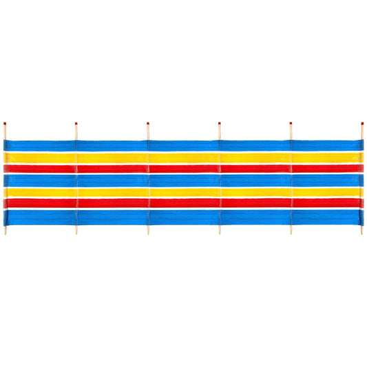 6 Pole Windbreak Tall - Multi Colour