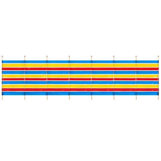 8 Pole Windbreak Tall - Multi Coloured