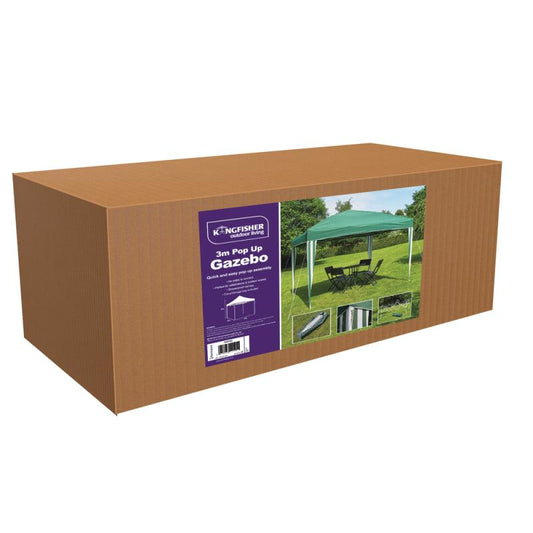 Kingfisher Pop-up Folding Gazebo Square - 3 Metres