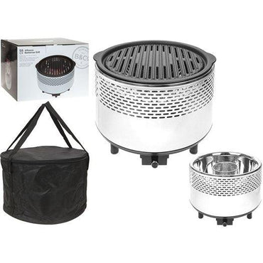 B & Co Alfresco Smokeless Barbecue Grill - White